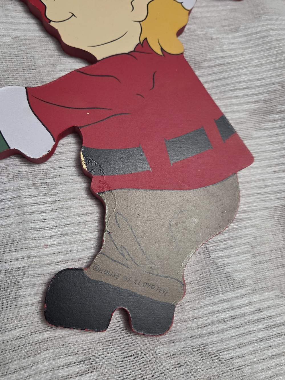 House of Lloyd Vintage Replacement Up The Ladder 1991 Wooden Santa Elf Climbers - Picture 6 of 8